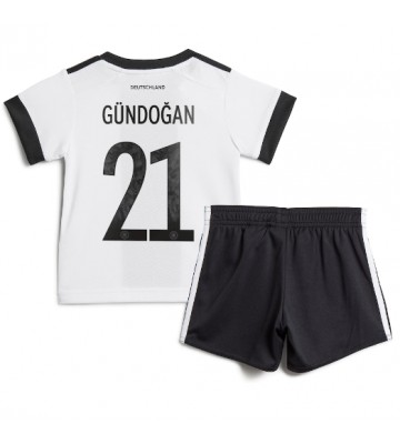 Tyskland Ilkay Gundogan #21 Hjemmebanesæt Børn VM 2022 Kort ærmer (+ korte bukser)